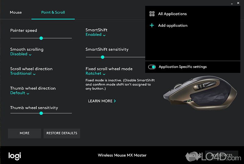 logitech control center download