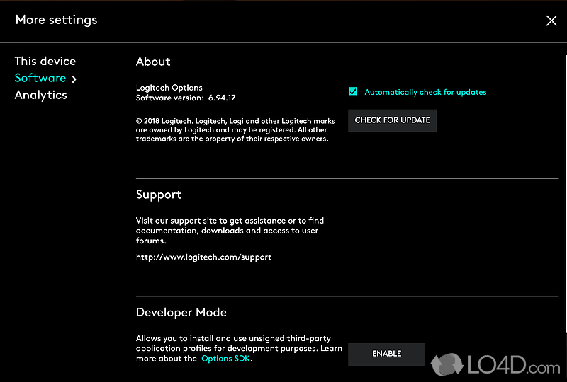 logitech control center vs unifying software