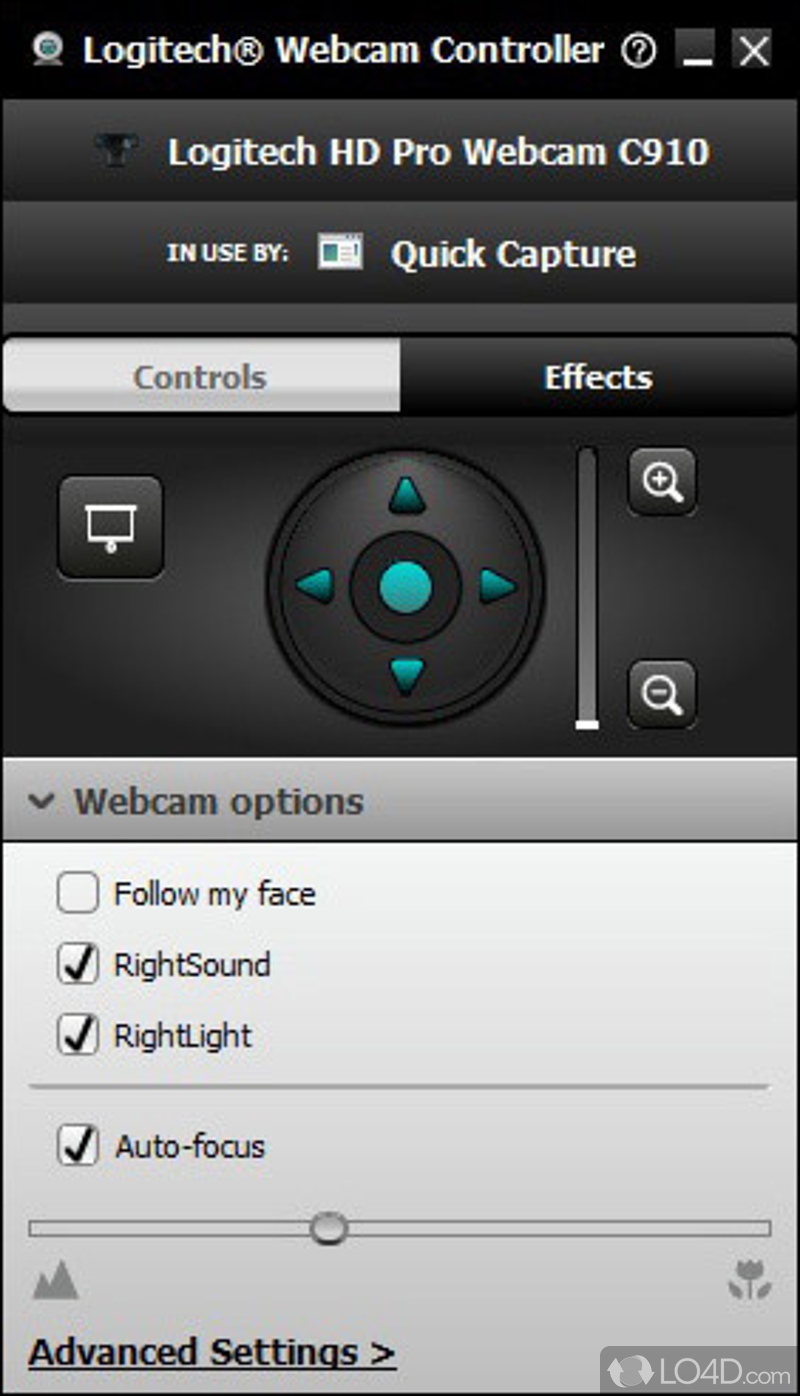Installation process - Screenshot of Logitech Webcam Software