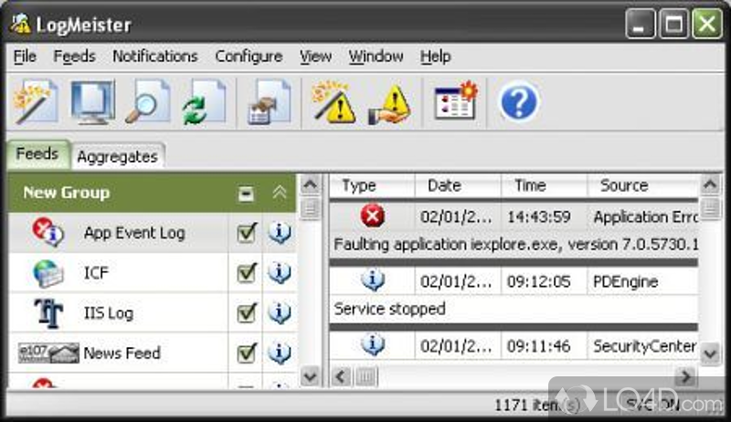 Easily monitor, plus analyze any log generated by system, apps, websites - Screenshot of LogMeister