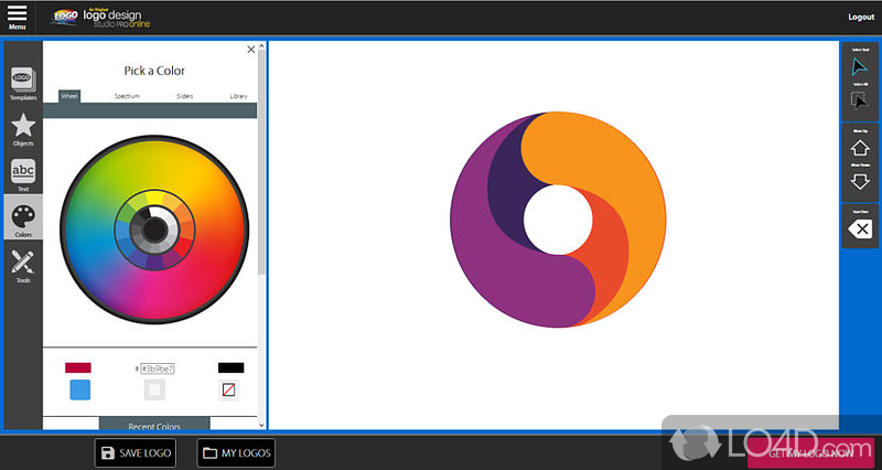 Boasts a balanced feature set - Screenshot of Logo Design Studio