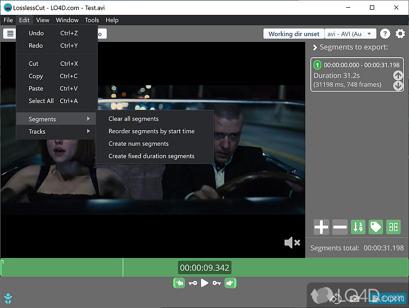Quick video trimmer and frame capture tool - Screenshot of LosslessCut
