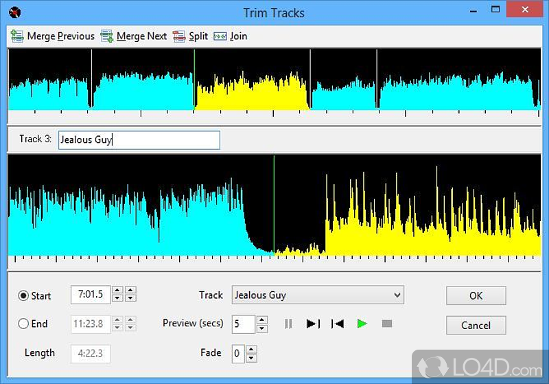 Convert vinyl LPs, cassettes or tapes to CDs or MP3 files - Screenshot of LP Ripper