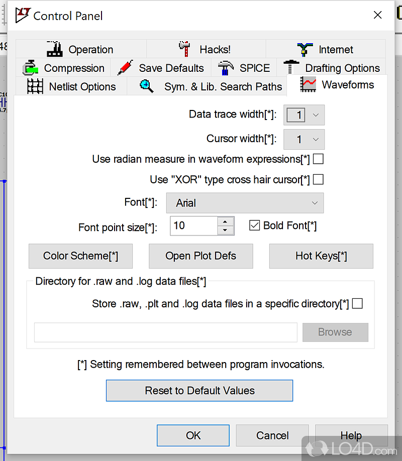 Various convenient features - Screenshot of LTspice