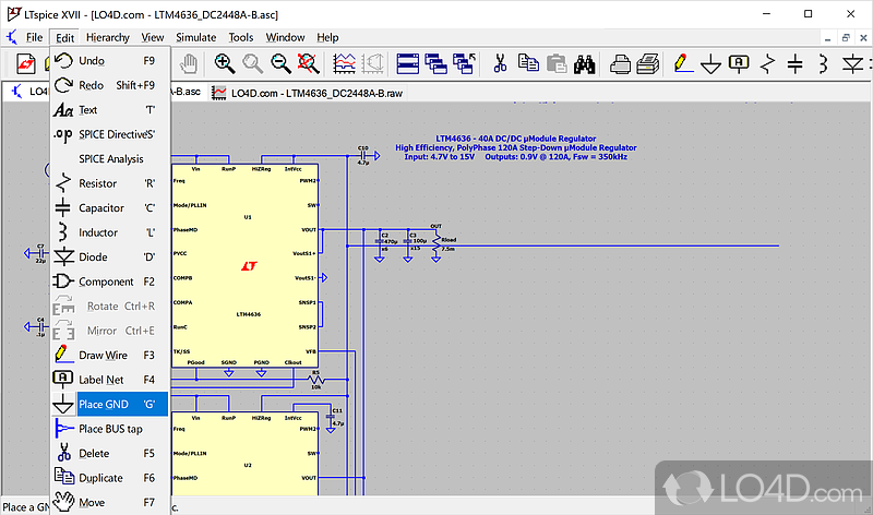 LTspice: Spice - Screenshot of LTspice