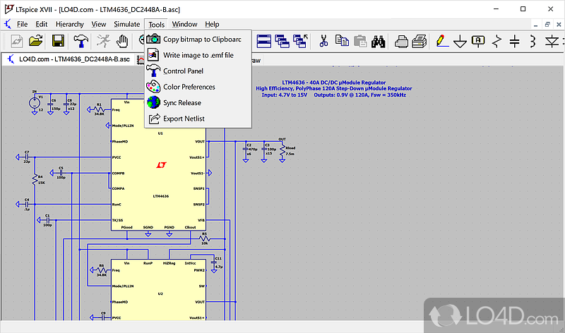 Design and run circuit simulations fast and in graphically rendered manner - Screenshot of LTspice