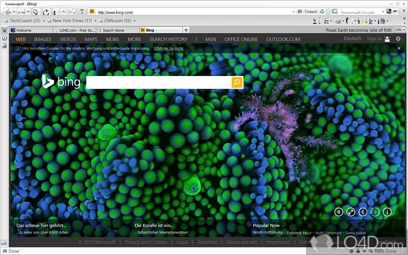 Lunascape: WebKit - Screenshot of Lunascape