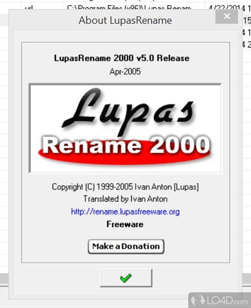 Rename Massive files and folders with a lot of features - Screenshot of Lupas Rename