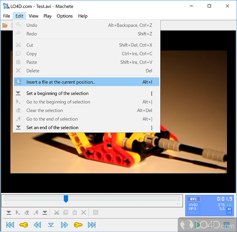 Copy, mix, move and edit video - Screenshot of Machete Video Editor Lite