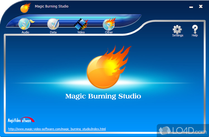 Software solution that can burn movies as video DVD, Video CD (VCD) - Screenshot of Magic Burning Studio