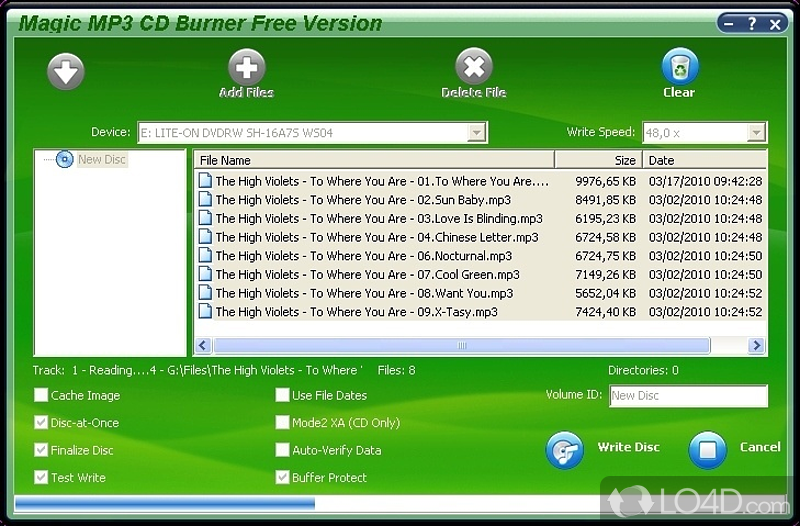 Burn more then 200 songs on one CD - Screenshot of Magic Mp3 CD Burner