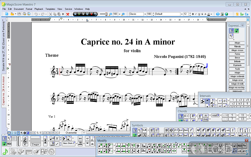 Create music on the paper - Screenshot of MagicScore Maestro