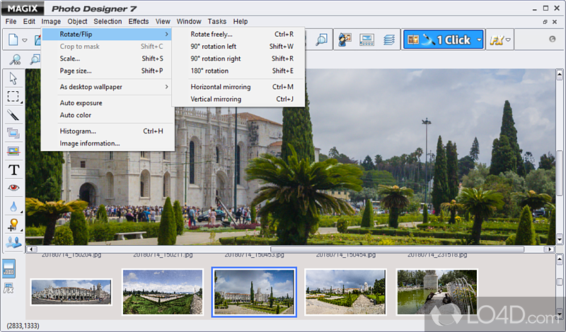 MAGIX Photo Designer: User interface - Screenshot of MAGIX Photo Designer