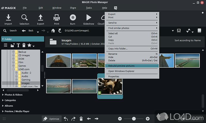 MAGIX Photo Manager: Cataloging - Screenshot of MAGIX Photo Manager