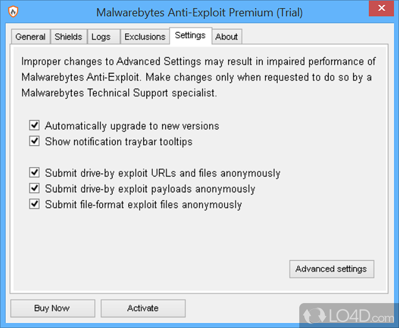 Malwarebytes Anti-Exploit screenshot