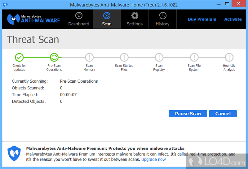 Hassle-free installation and highly intuitive GUI - Screenshot of Malwarebytes