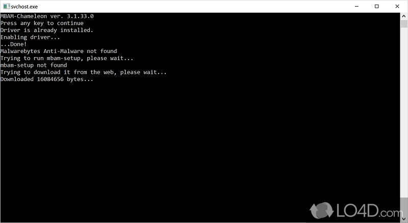 Gets Malwarebytes installed and running when blocked - Screenshot of Malwarebytes Chameleon