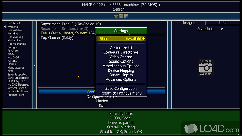 MAME: Free emulator - Screenshot of MAME
