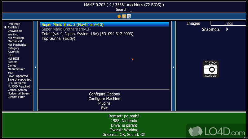 Play thousands of games for PC - Screenshot of MAME