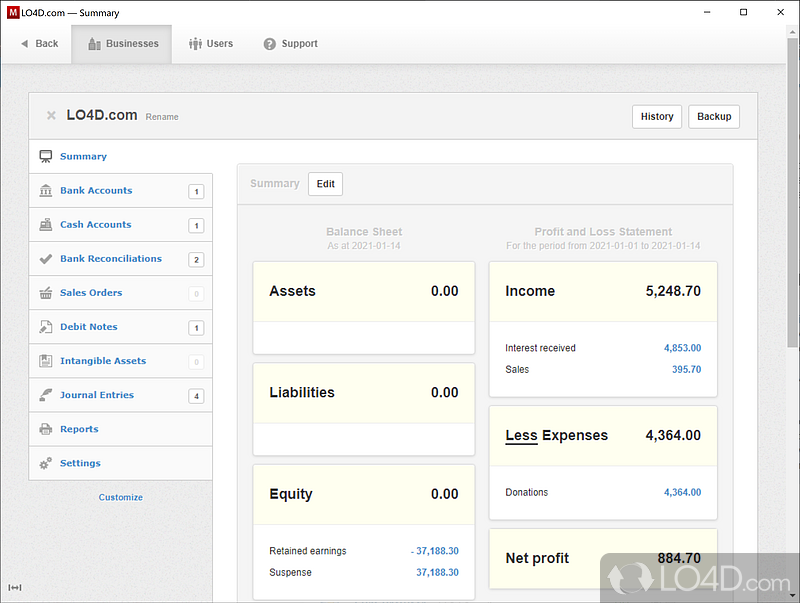 Interactive and intuitive interface - Screenshot of Manager (Desktop Edition)