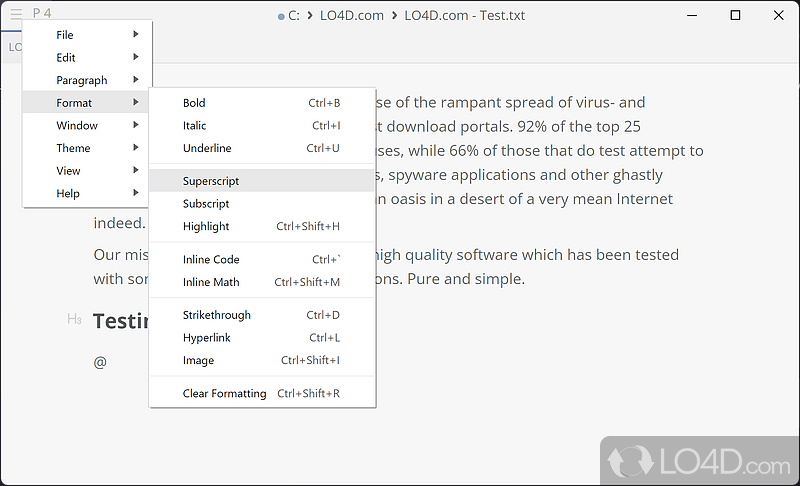 MarkText: User interface - Screenshot of MarkText