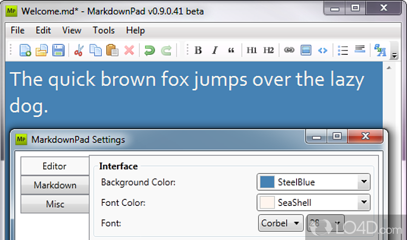 Versatile Markdown editor - Screenshot of MarkdownPad