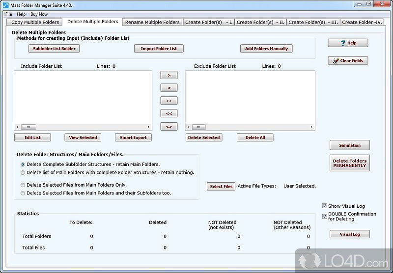 Automatically copy/delete/rename/create multiple folders - Screenshot of Mass Folder Manager Suite