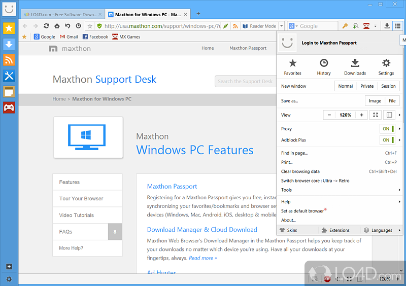 maxthon browser download for xp