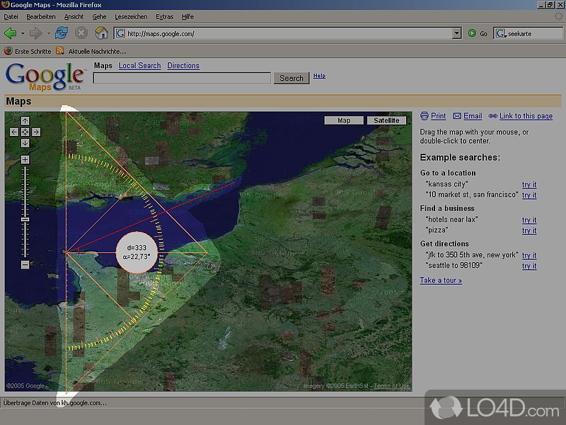 Measure distances or angles directly on desktop - Screenshot of MB-Ruler