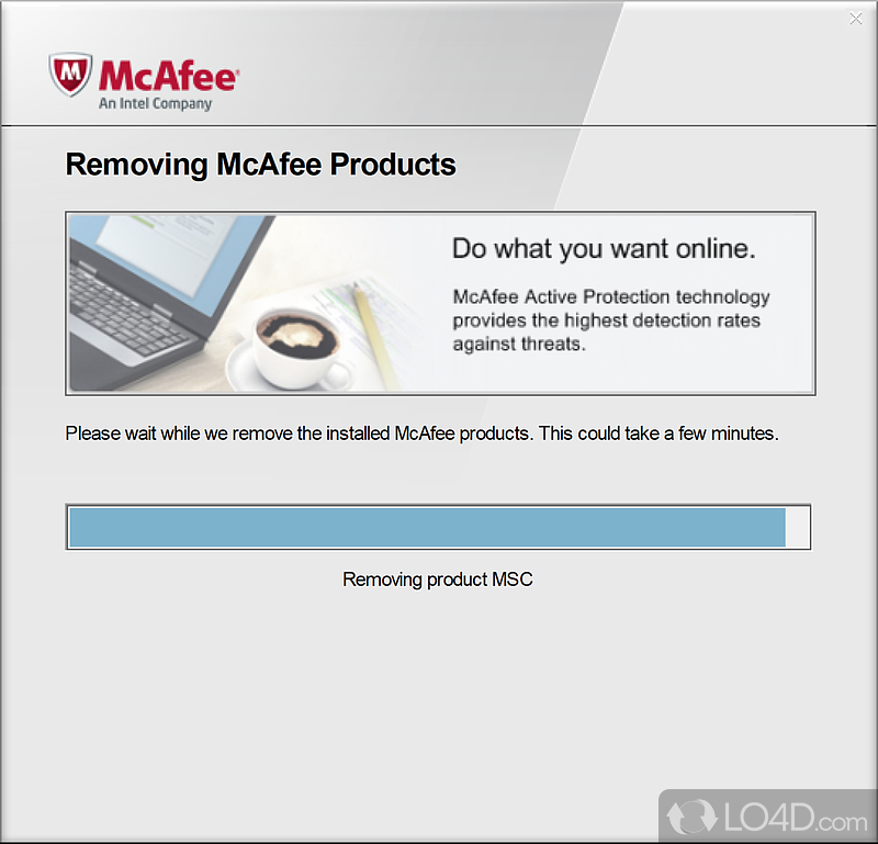 Uninstall or get rid of McAfee programs or files before a new install - Screenshot of McAfee Consumer Product Removal Tool