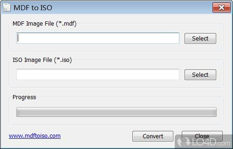 Make ISO images from any MDF file - Screenshot of MDF to ISO