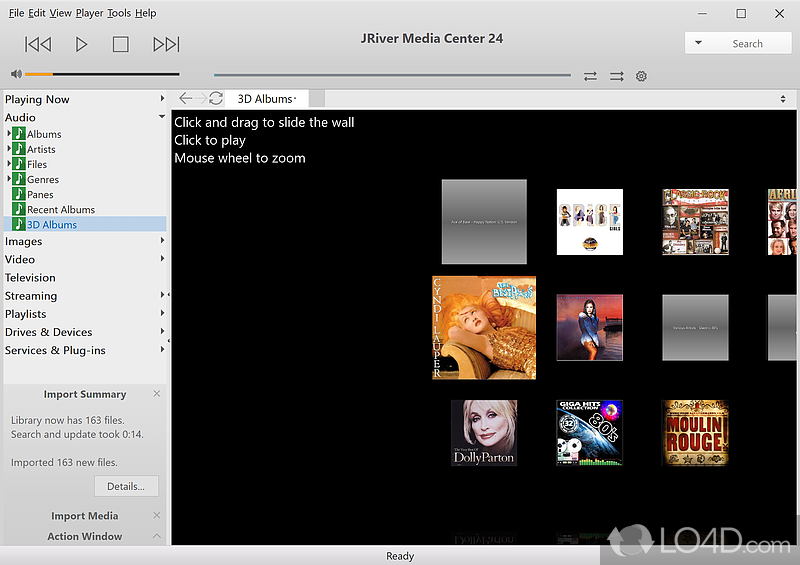 Create and organize media libraries - Screenshot of Media Center