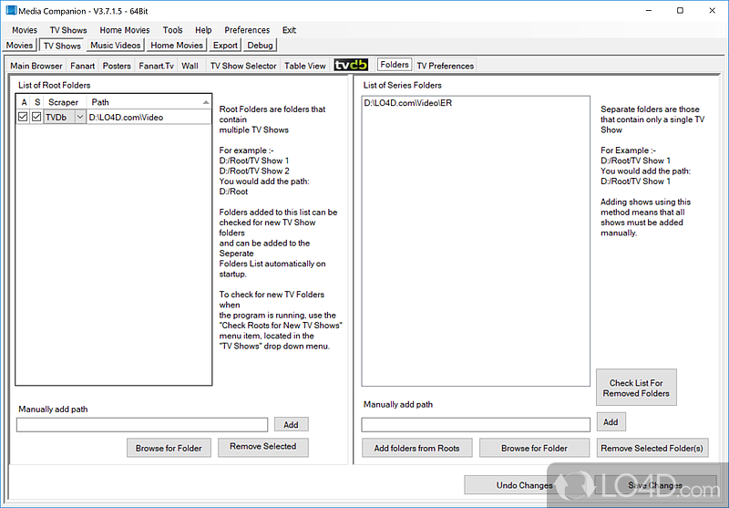 Movie/TV show cataloger that integrates with XBMC - Screenshot of Media Companion