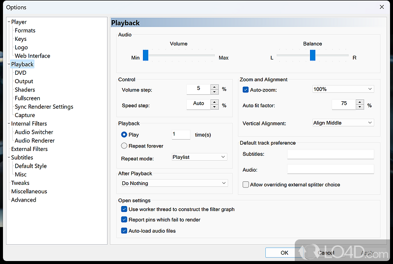 Wide range of file formats - Screenshot of Media Player Classic - Home Cinema