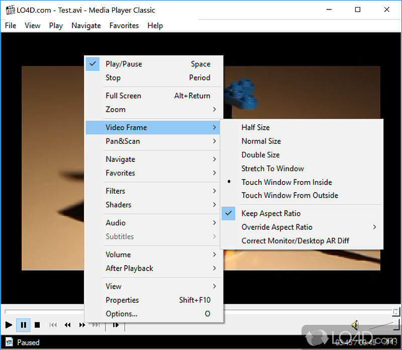 A simple, easy-to-use media player - Screenshot of Media Player Classic