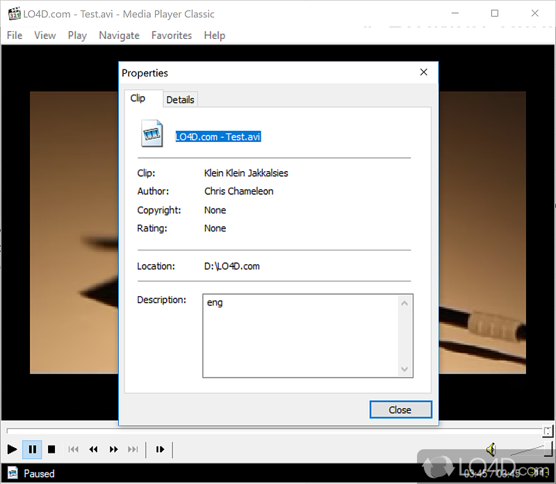 Simple and clean interface - Screenshot of Media Player Classic