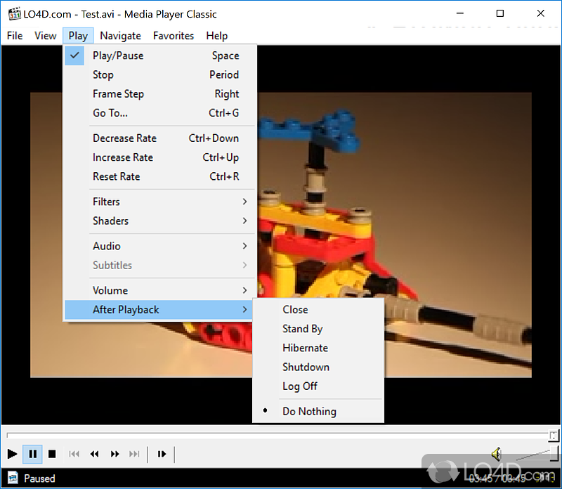 Several features and advanced functionalities - Screenshot of Media Player Classic