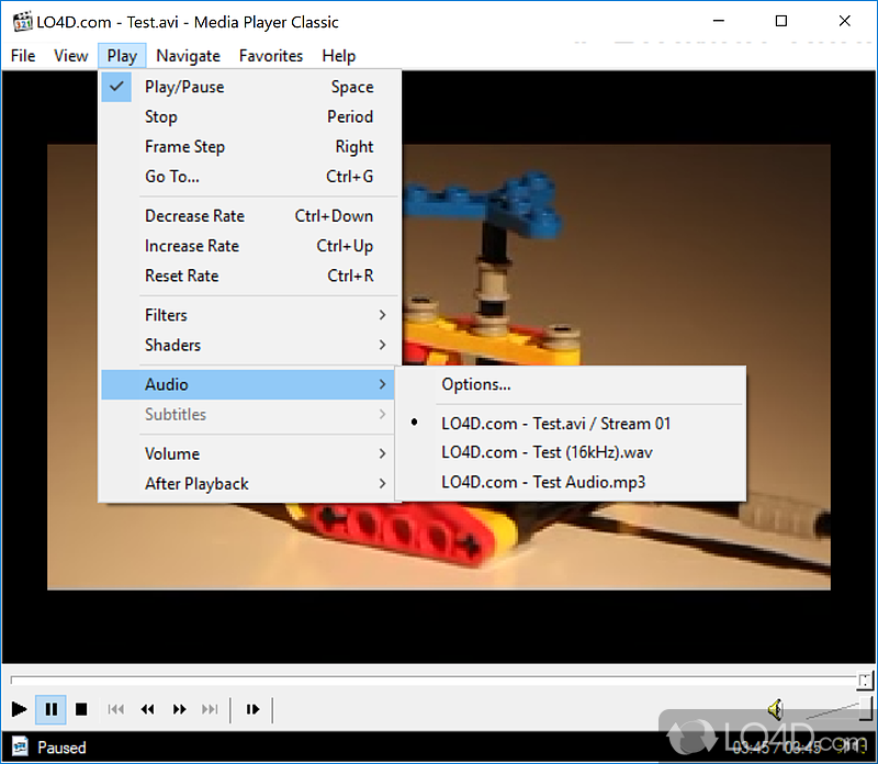 Familiar interface - Screenshot of Media Player Classic