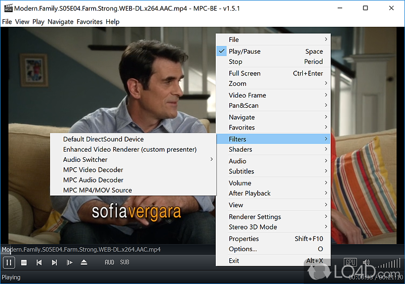 Media Player Classic - Black Edition: User interface - Screenshot of Media Player Classic - Black Edition