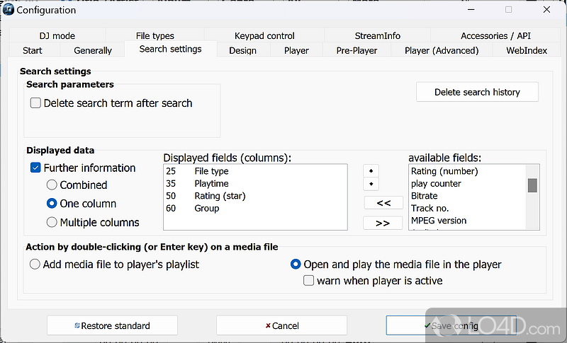 Index your media files to perform quicker searches  - Screenshot of MediaArchive