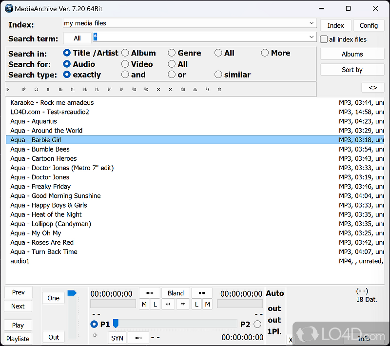 Management tool for all the media files on computer that features advanced search functionality - Screenshot of MediaArchive