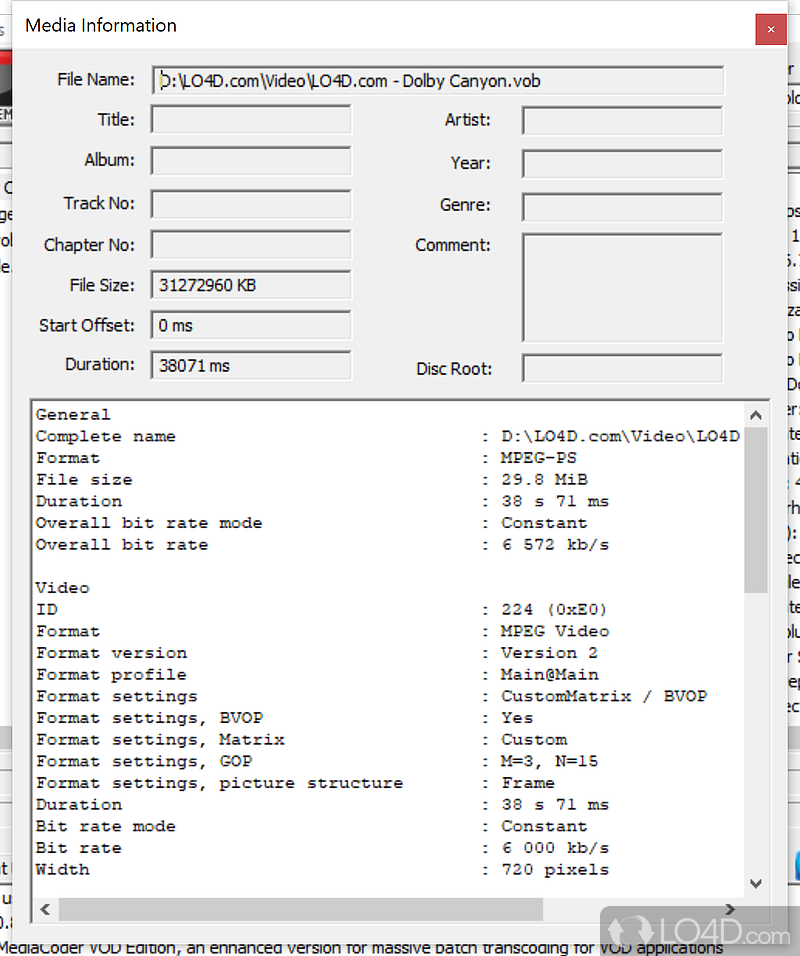 Lossy Audio Compression Formats - Screenshot of MediaCoder