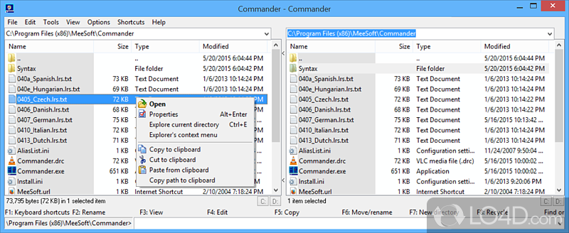MeeSoft Commander screenshot