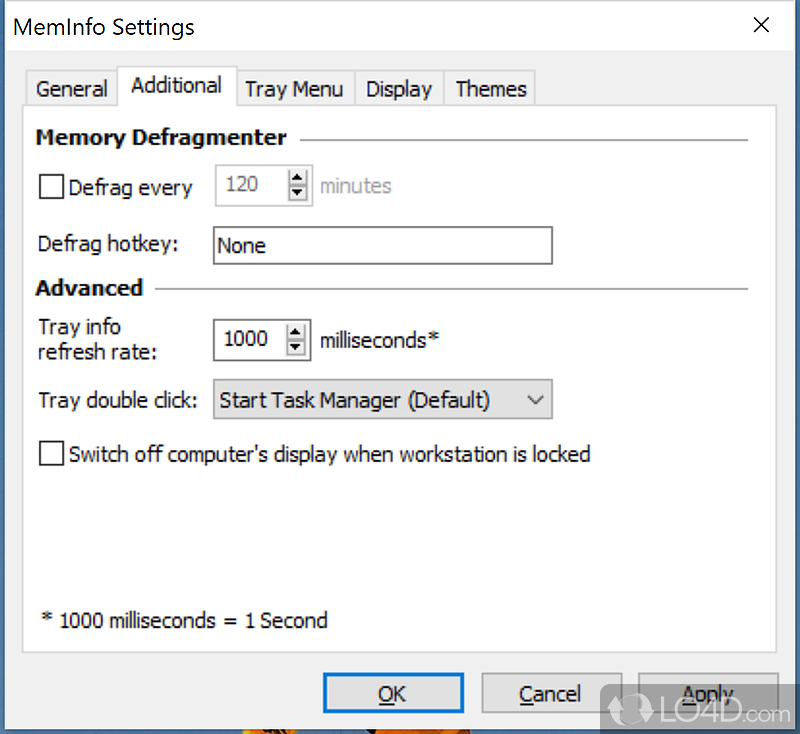 Check the ongoing usage of memory and free it up when required - Screenshot of MemInfo