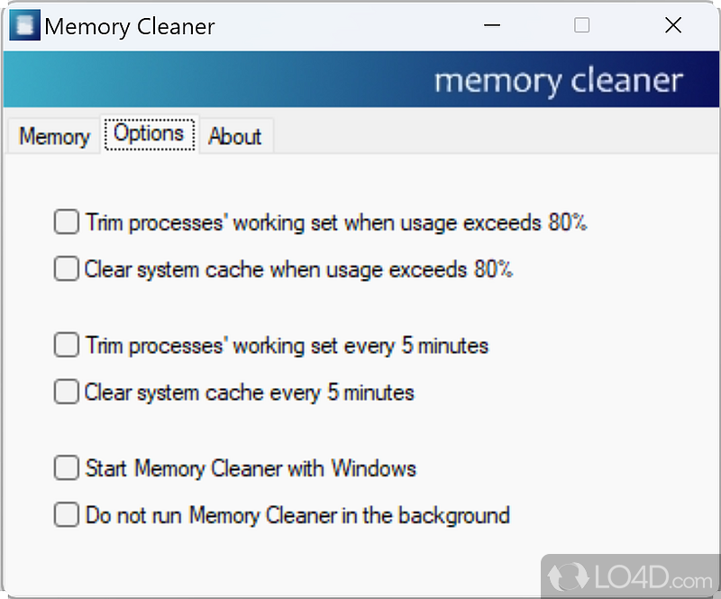 Comes with a clean interface that lets you free memory with one click - Screenshot of Memory Cleaner