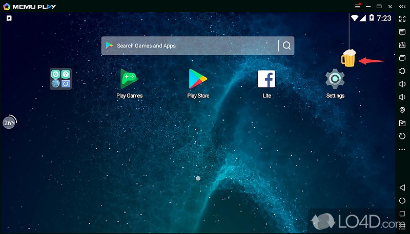 Play Android games on Windows PC using this emulator that has all the functions of the original OS - Screenshot of MEmu Android Emulator