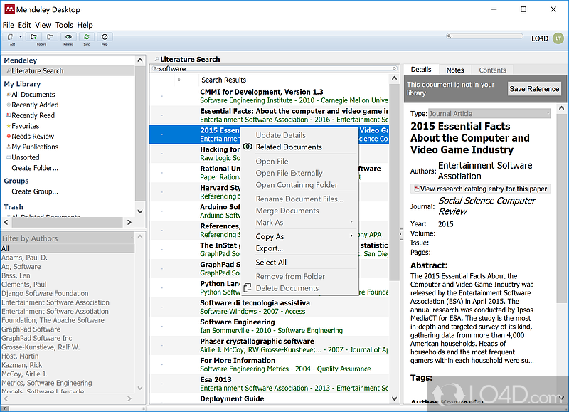 mendeley for desktop