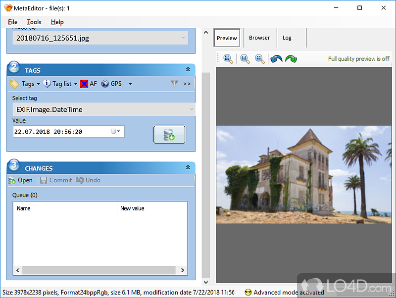 Edit EXIF metadata for images (JPG, PNG) - Screenshot of MetaEditor