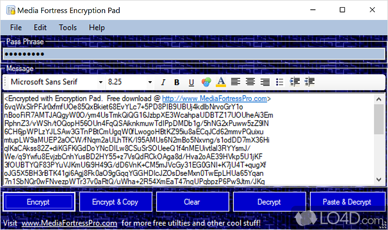 MF Encryption Pad screenshot