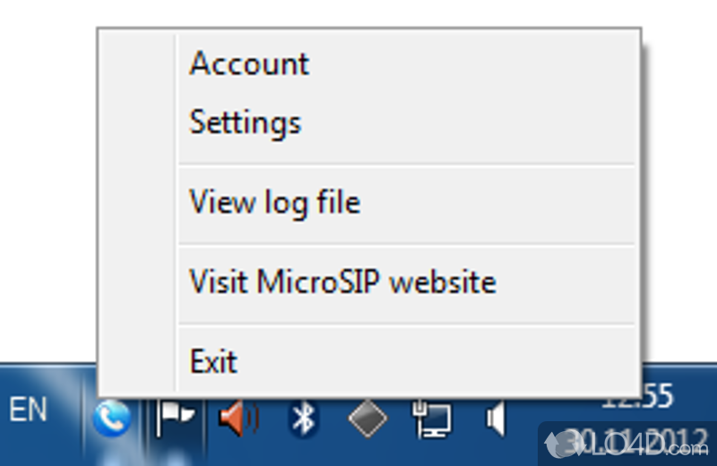 MicroSIP screenshot